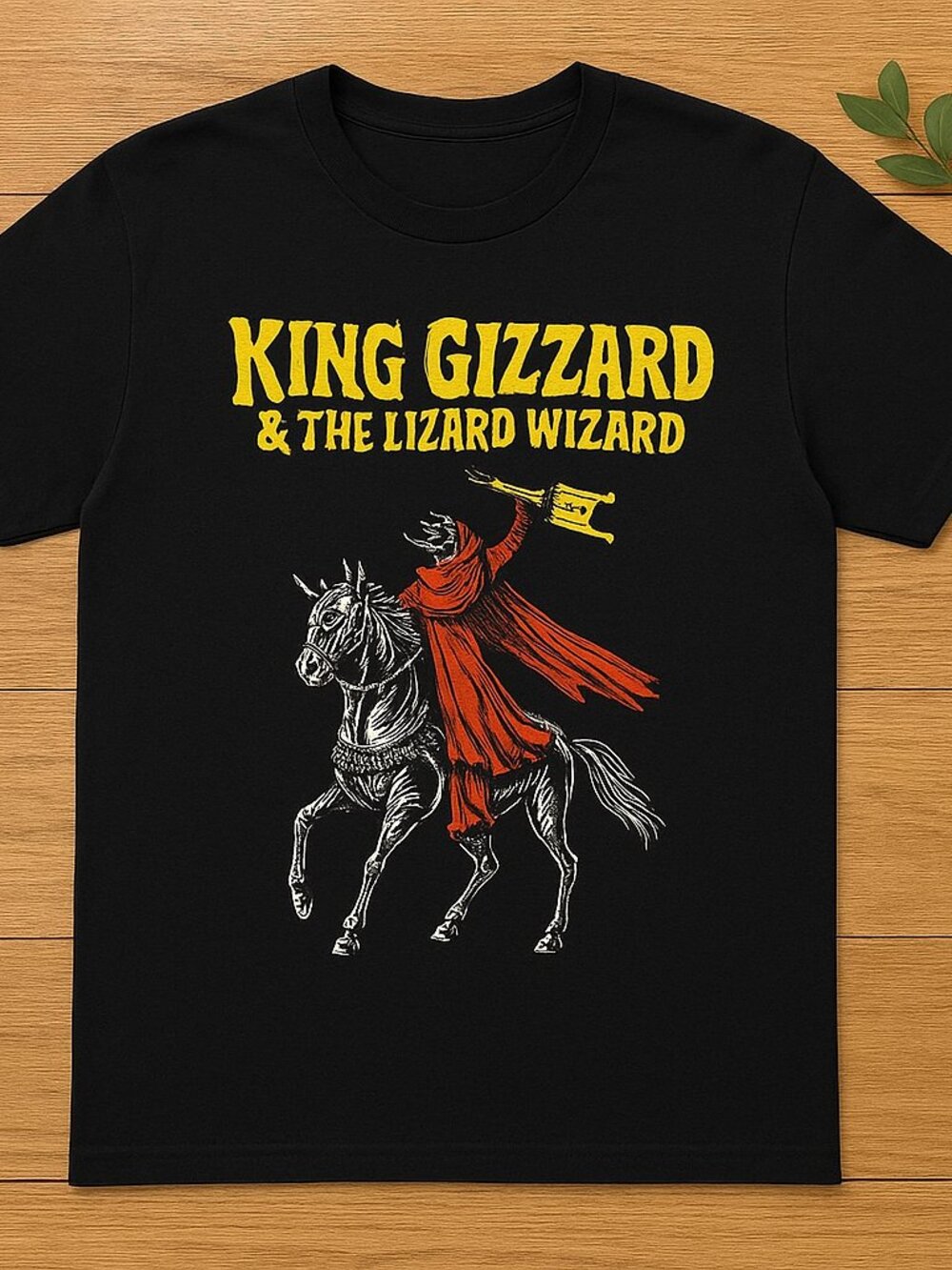 King Gizzard & The Lizard Wizard Graphic T-Shirt, Black Vintage Rock Tee